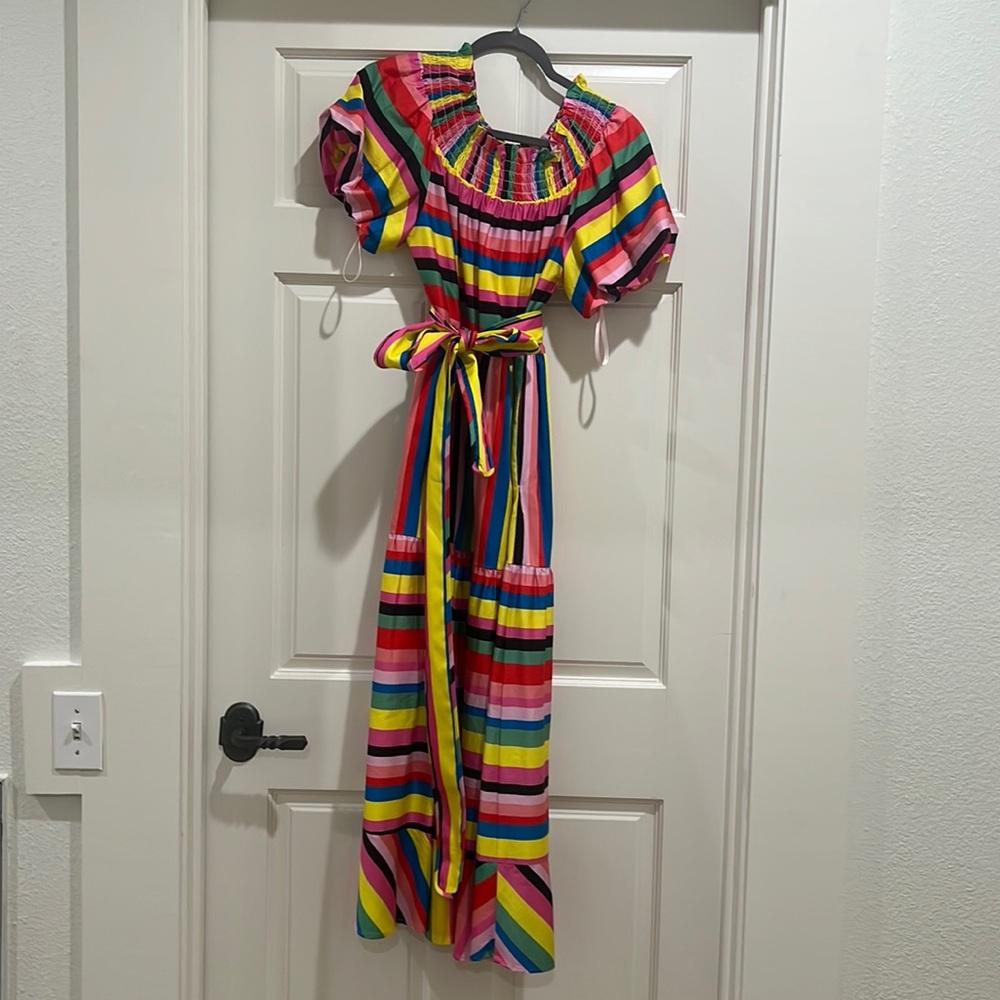 Crosby by Mollie Burch rainbow stripe dress, size Xs